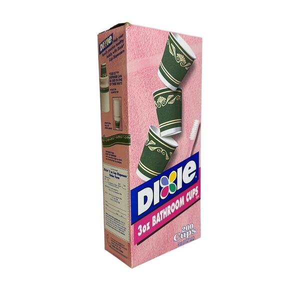 Dixie Bathroom Cups 3 oz Paper Cups Neoclassical Designs 64 count Vintage - Picture 4 of 9